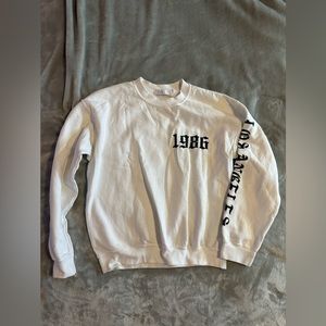 Missguided white LA sweatshirt - medium